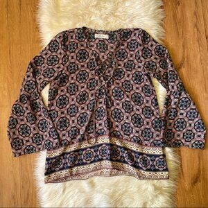 💖SALE💖 ABERCROMBIE & FITCH PAISLEY BOHO QUARTER SLEEVE BLOUSE